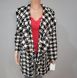 Calvin Klein • Houndstooth Overcoat Size 14W
